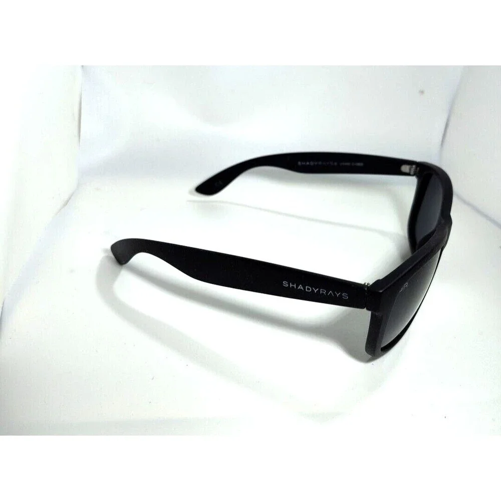 Shadyrays Mens Polarized  Sunglasses Black Square 50-19-140 Full Rim Black Lens